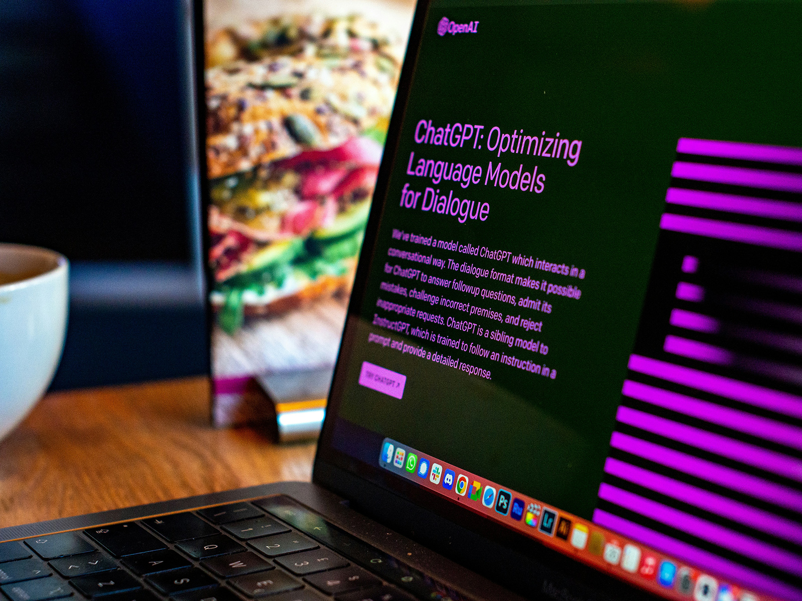A laptop is open to ChatGPT.