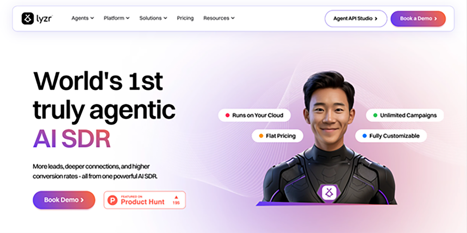 A male in a robotic suit smiles on a webpage with text surrounding.