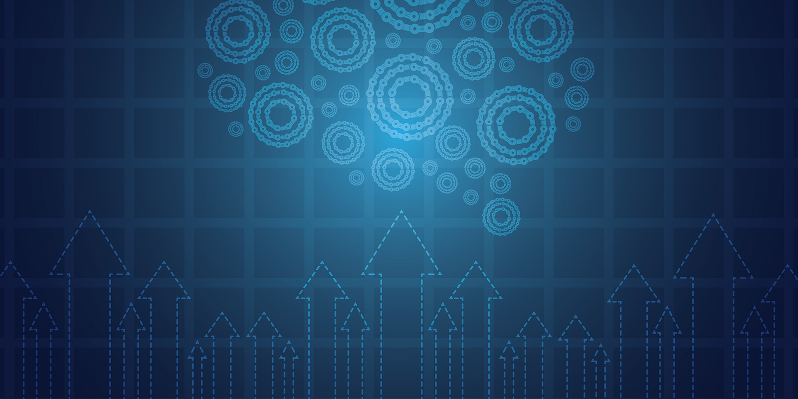 blue arrows and blue circles