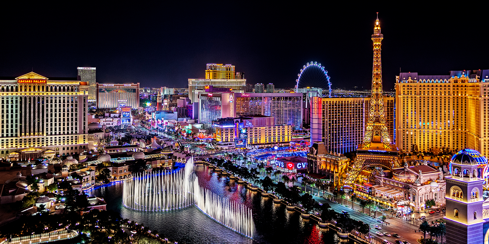 Las Vegas skyline at night